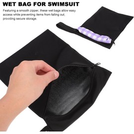 Abaodam Set De 3 Bolsas Húmedas Reutilizables Impermeables Para Pañales Ropa Mojada Y Trajes De Baño Con Cremallera 14.17X10.23In Para Viajes Gimnasio Y Uso Diario