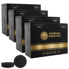 Coal Instant Light – Incense Instant Coal Disks – Coal Tablets – Charcoal Disks – Set of 400 Coal Rolls – 40 mm Quick Light Charcoal Briquettes – Natural Coal Disks – Slow Burn and Low Smoke (400)