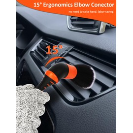 Jisejima Car Detail Brush Set, Car Cleaning Kit, Car Windshield Cleaning Tool for Car, Truck, SUV, RV Interior and Exterior