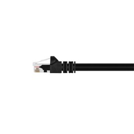 Monoprice Cat6 Ethernet Patch Cable - RJ45, Stranded, 550Mhz, UTP, Pure Bare Copper Wire, 24AWG, 1 Feet, Black
