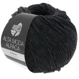 LANA GROSSA Alta Moda Alpaca Chain Yarn Made of Alpaca (Baby), Hand Knitting Yarn Made of 90% Alpaca (Baby), 5% Virgin Wool (Merino) and 5% Polyamide, 50 g Wool for Knitting and Crocheting, 140 m Yarn
