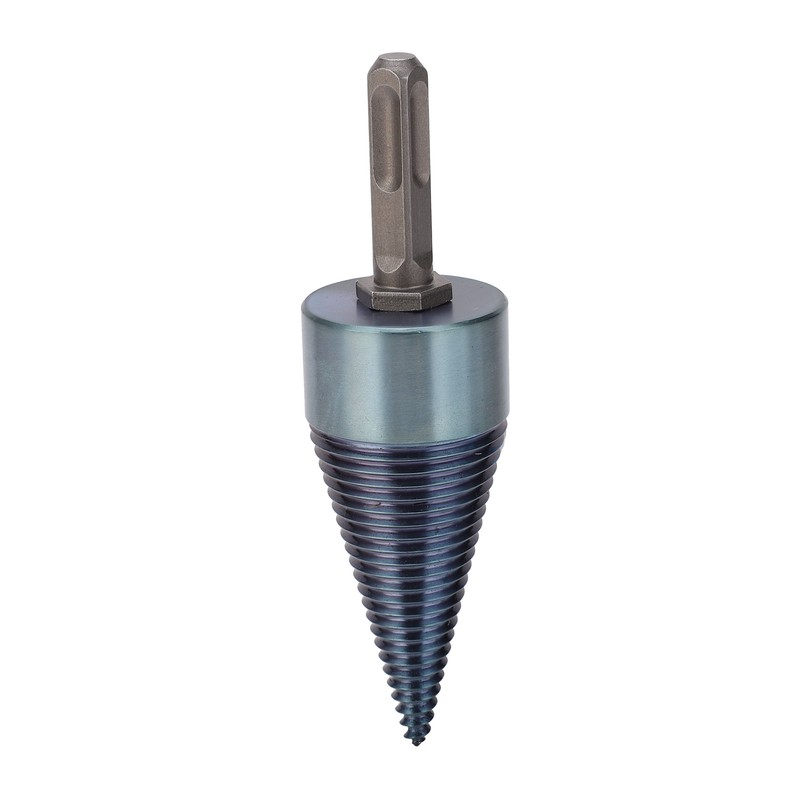 Firewood Split Drill Bit Square Shank BluePlated Screw Cone Head
