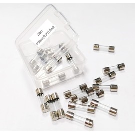 Vigor Source 315MA 250V Slow-Blow Glass Fuse, 6mm x 30mm, White, 20/Pack