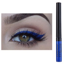 Kyannkara Liquid Eyeliner Colorful Matte Glitter Neon Eyeliner Pencil Pigmented Smudgeproof Long Last Gel Eye Liner（Blue）
