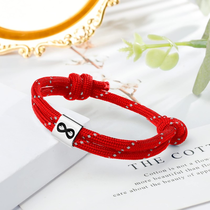 J.Endéar Infinity Nautical Bracelet for Men Women Paracord Rope 925