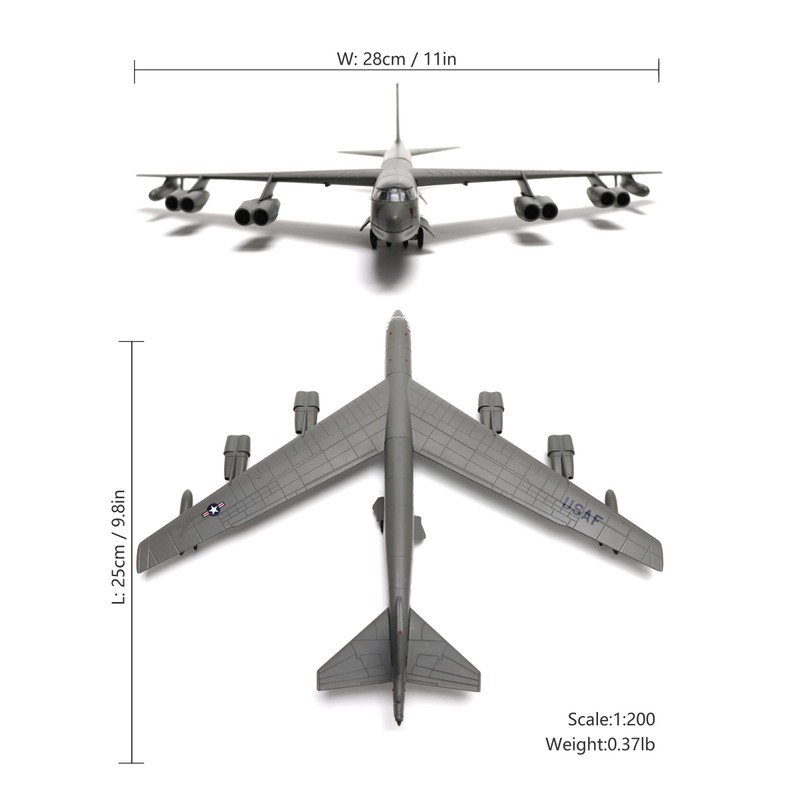 SEBUNAS 1/200 Scale B-52 Stratofortress Aircraft Model USAF Red Devils