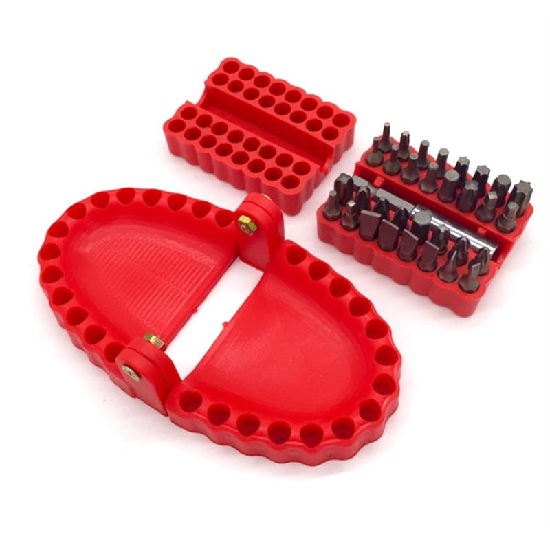 Denture Screwdriver Bit Organizer Holder with Magnetic Base,Drill Bit Holder