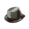 WITHMOONS Fedora Hat Aztec Pattern Trilby Short Brim with Band