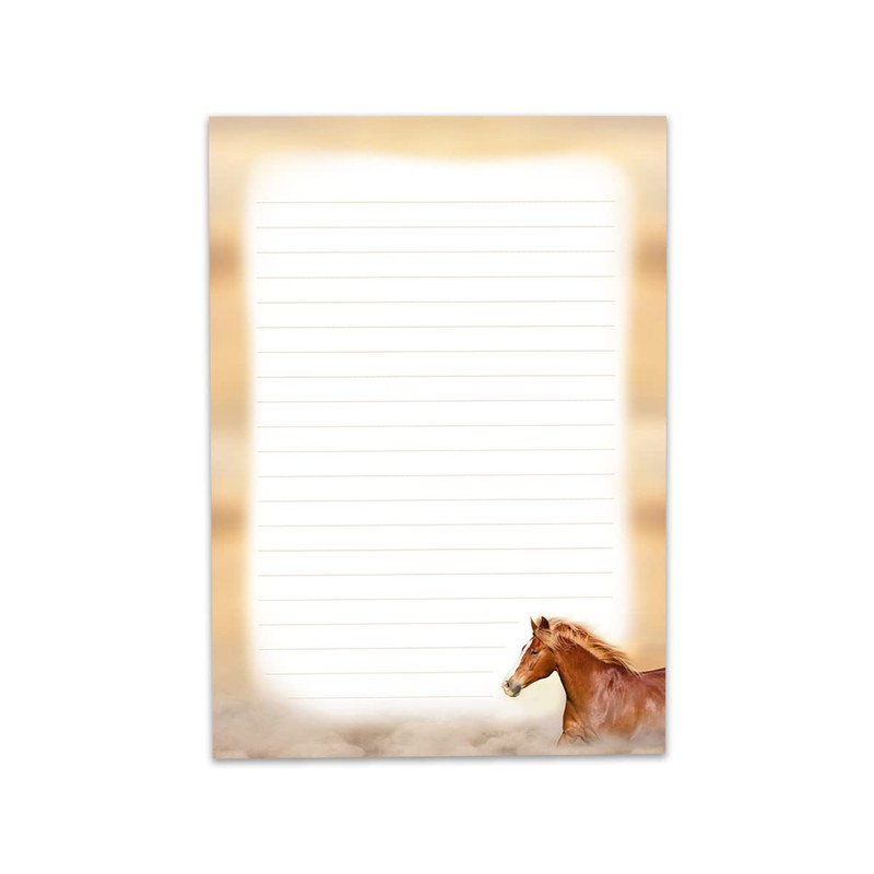 JuNa-Experten A5 Letter Paper Set with Envelopes Children Horse for