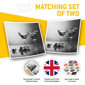 2 x 10cm Square Vinyl Stickers - Cocktail Drinks Beverage Decals 41375