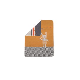 David Fussenegger Neutral Baby Blanket with Rabbit Motif Cotton 70 x 90 cm Fluffy Soft