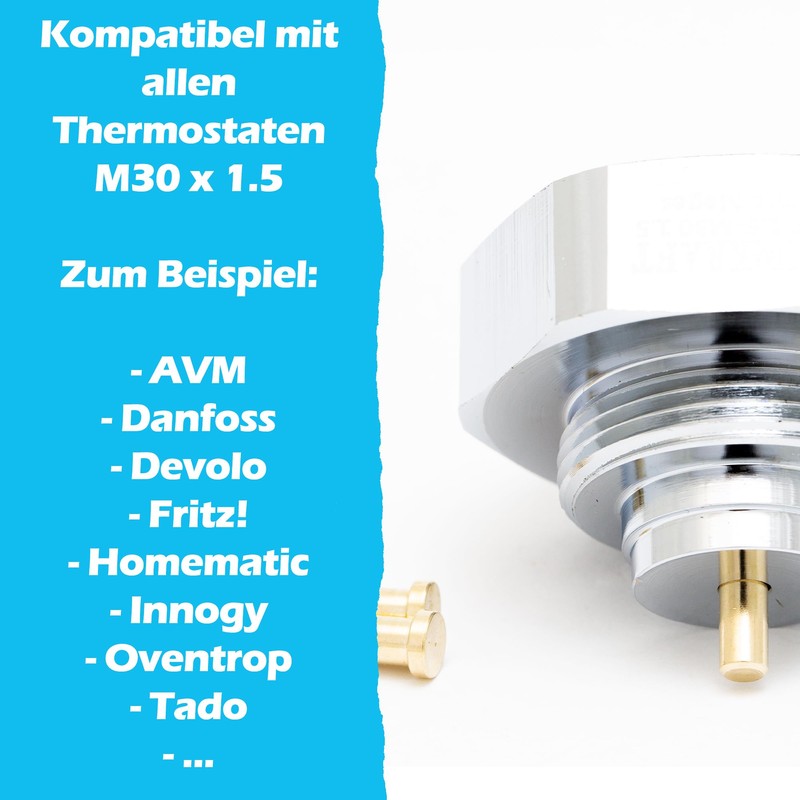 BLUMKRAFT 2 x Radiator Adapter Connector M38 x 1.5 Style