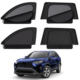 XCBYT 2019-2024 RAV4 Window Shades - Full-Coverage Car Window Covers for Side Windows, Sock-Style Privacy Sun Shade Covers Entire Window for Breastfeeding, Sleeping, Camping