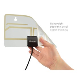 Mercury | Transparent HD Television Aerial | Compatible with Digital Terrestrial TV and DAB/FM radio signals | Passive