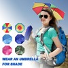 MEYAGOT Pack of 6 Umbrella Hat, Fishing Umbrella with Elastic