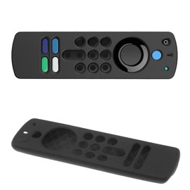 YINETTECH Fernbedienung Schutzhülle mit Handschlaufe Kompatibel mit Alexa Voice Remote 2021 (3rd Gen) / Fire TV Stick 4K 2021 Silikon Hülle Schwarz
