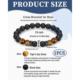 TPZORJX 1 Piece Bracelet Idea Gift – for Dad Birthday Gifts Dad Gift Christmas Dad Idea Gift for Him Boyfriend Husband Son Brother (Cross Style)