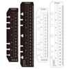 JKJF A5 Ruler A6 Ruler Bookmark Ruler Plastic Page Marker