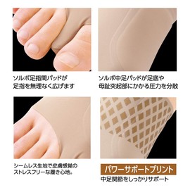 ソルボ 外反母趾サポータースキニーフィット パワータイプ ベージュ M左・63553