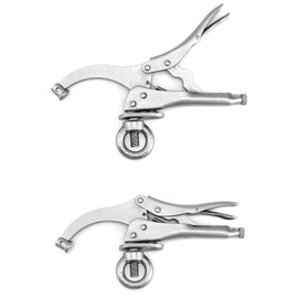 QWORK 9inch Drill Press Locking Clamp, 2 Pack, Fix Clamp, Strong Gripping Clip