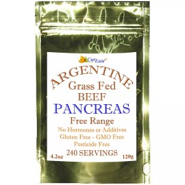 CurEase ORGANIC Argentine Desiccated BEEF PANCREAS Powder UNDEFATTED 240 Servings 4.2 oz