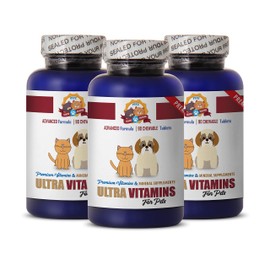 Dog Brain Supplement - Ultra PET Vitamins - Chews - for Dogs and Cats - Mineral Supplement - Vitamin d for Dogs - 270 Treats (3 Bottles)