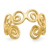 BillyTheTree Jewelry 14K Yellow Gold Scroll Toe Ring