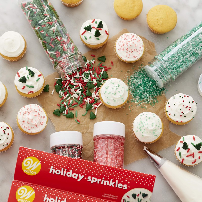 Wilton Traditional Mix Holiday Sprinkles Mega Set of 4, 19.3