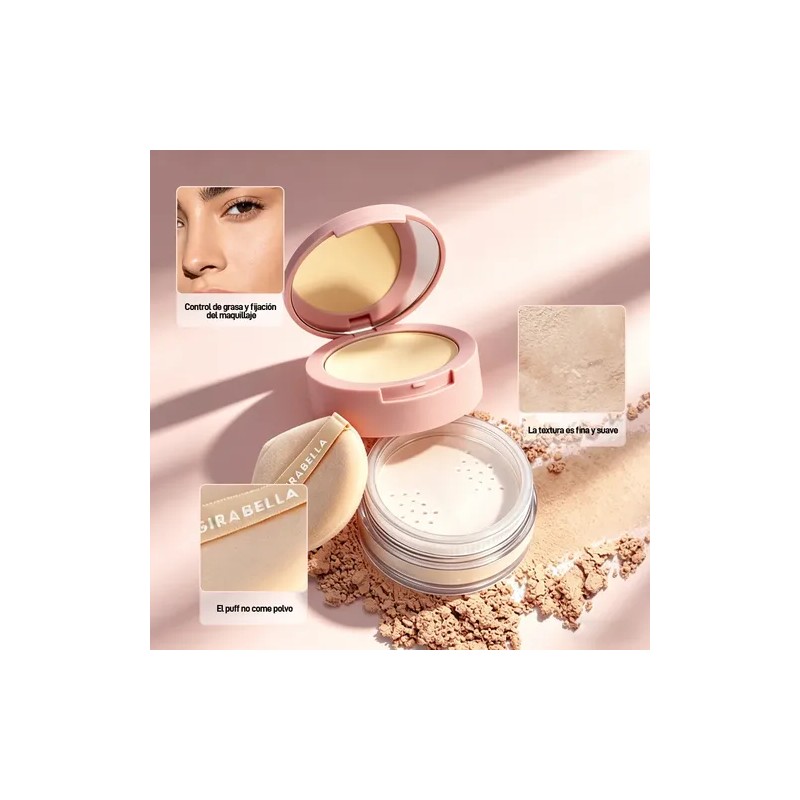Dúo Matte Polvo Compacto Y Suelto 2 En 1 Fijador