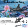 ThreeDimensional Jigsaw Puzzle Magnetic Sea Animal DIY Assembly Educational Children