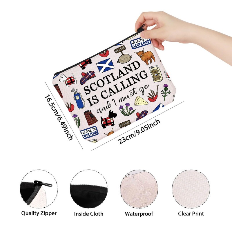 Scotland Makeup Bag Gift Edinburgh Gift Scotland is Calling and