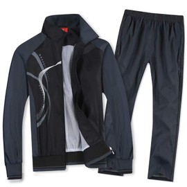 Nesseo Men's Jersey Top and Bottom Set, Sportswear, Hoodie, Pants, Sports, Breathable, Quick Drying - 8558 black