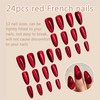 24-Piece Crystal Cat Eye Blood Red Set with Nude Pink