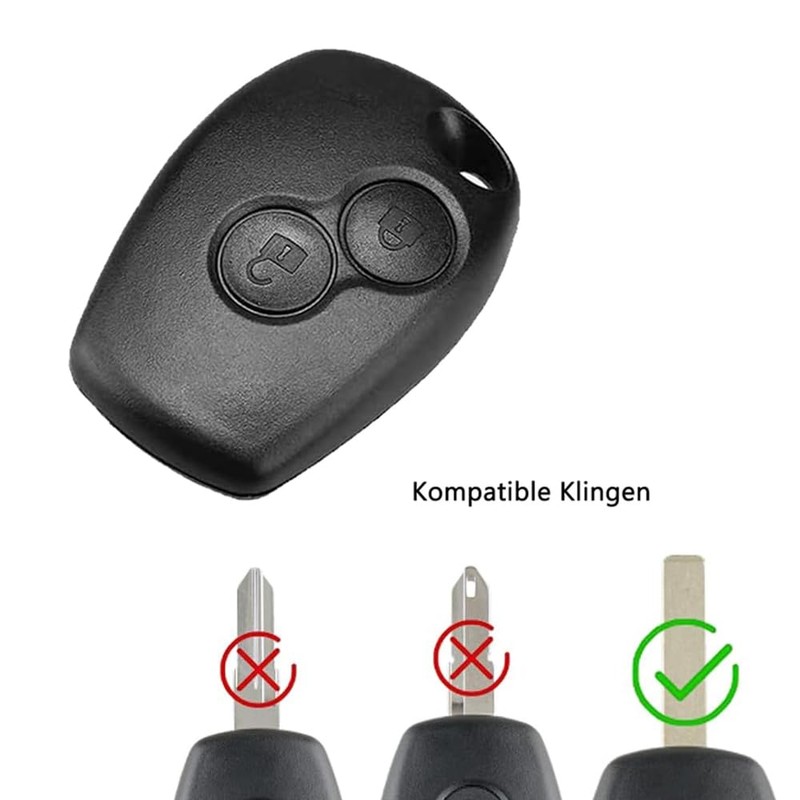 ShnminEU 2 Pack 2 Buttons Car Key Case Compatible with