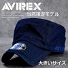 AVIREX Brand Genuine Men’s Work Cap, Hat, Large, DENIM_NAVY(49), 62.0-64.0