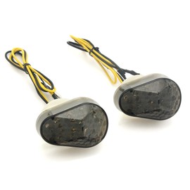 MFC PRO Universal Motorcycle Ultra Bright LED Turn Signal Indicator for Kawasaki Ninja Z800 Z1000 ZX6R 636 ZX7R Z1000SX / 650R / 400R ZZR600 ZZR 600 Ninja H2R (Model 2, Smoke)