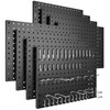 Spampur Peg Board, 8 Pack Metal Pegboard Panels White &