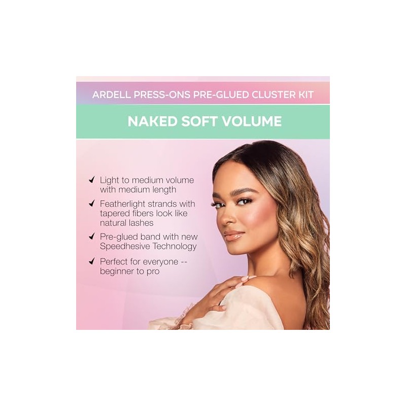 Ardell Extensiones de pestañas postizas pre-pegadas kit de extensiones de