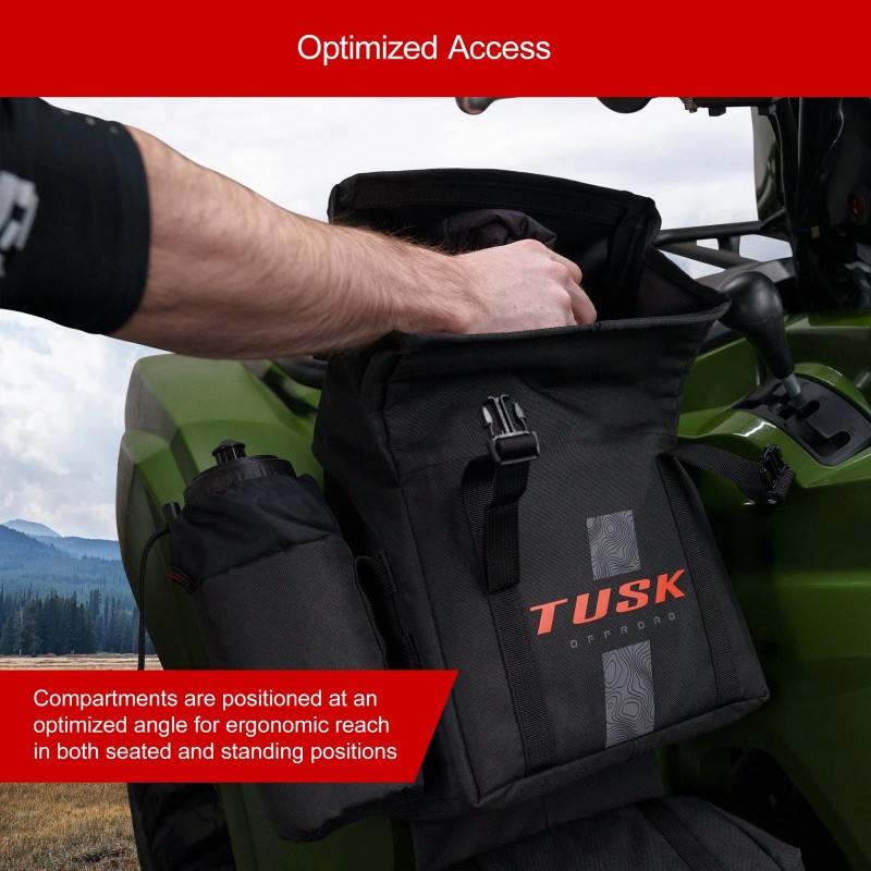 Tusk Trail Runner Zipperless ATV Off Road Fender Bag Black