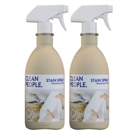 The Clean People Stain Remover Spray - Simple, Clean Ingredients - Laundry Spot Treatment for Food, Pet & Baby Stains - Boosted with Enzymes - Fabric Safe - 16oz (2 Pack)…
