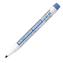 Kokuyo PM-B100B Dry Erase Markers with Eraser and Magnet, Extra Fine Point, Blue, Set of 2