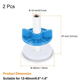 sourcing map 2pcs Kitchen Faucet Hole Cover Copper, 2" Sink Hole for 0.5"-1.6" Plate Cover Stopper Cover Blanking Tap Hole Plug for Kitchen Bathroom, White