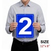 Numbered Sign 2, Aluminum Number Signs for Tennis Court, 12x8