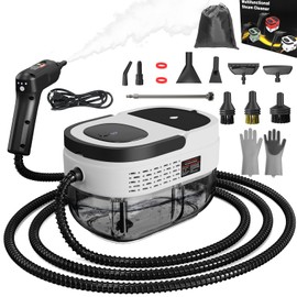 Goyappin Handheld Steam Cleaner for Home, 2500W High Pressure Steam Cleaner for Car Detailing, 3 Steam Levels, 1600Ml Tank, High Heat Steamer for Bed Bugs, Couch, Furniture, Kitchen, Bathroom, Floors