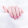 24 Pieces Bride Nail Art False Nails 3D Decoration Pink
