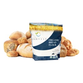 Early Morning Harvest Organic Bread Flour - Made from Non-GMO Whole Wheat - Stone Ground Flour for Baking and Cooking, Whole Grain, Certified Organic GMO free Unbleached