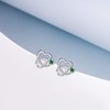 Nurse Earrings 925 Sterling Silver Stethoscope Studs Earrings with Emerald