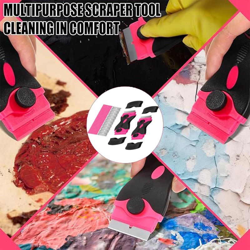 Roczential 2 Pack Double Sided Scraper, Scraper Remover with 20