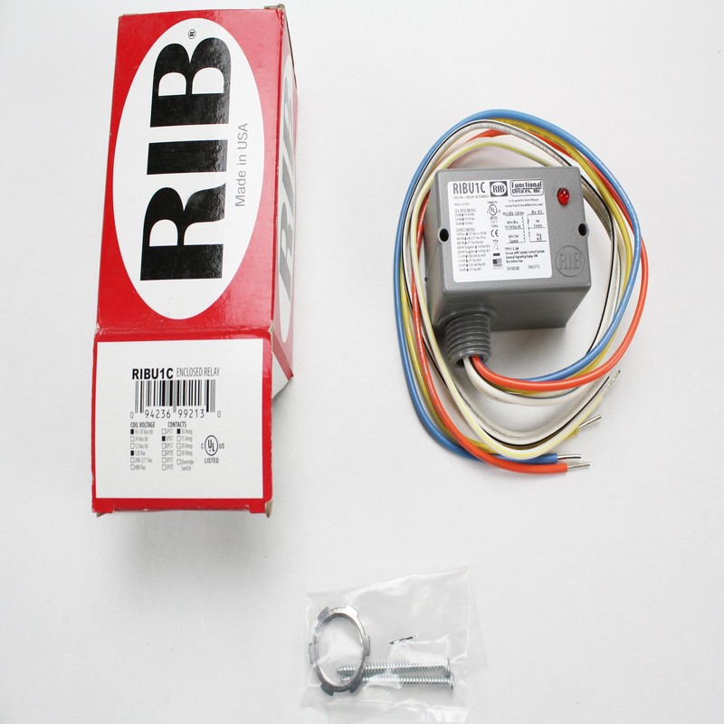 Functional Devices RIBU1C Enclosed Pilot Relay, 10 Amp Spdt with