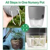 iDattel Herb Pot Kitchen Set, Window Sill, Self-Watering Set of